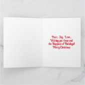 Carte Jolie petite Père Noël Pup de Noël heureux (Intérieur)