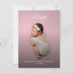 Carte Jolie photo d'annonce de naissance pour les fêtes