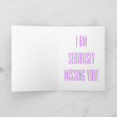 Carte Jolie photo de chiot Malamute d'Alaska Miss You (Intérieur)