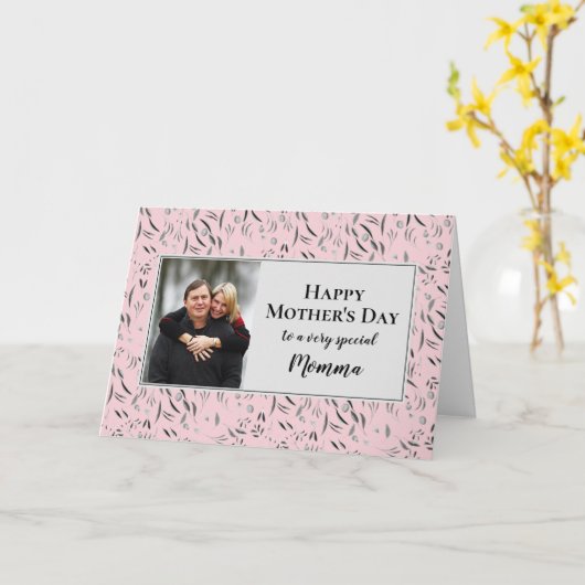 Carte Jolie photo florale MAMAN Joyeuse fête des mères (Fleur jaune)