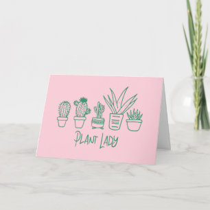 Carte Jolie plante femme drôle citation de cactus en ros