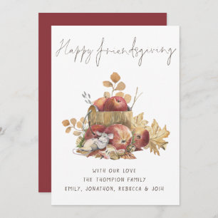 Carte Jolie Pommes de la Souris Foliage Joyeux Amical