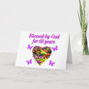 CARTE JOLIE PURPLE FLORAL 60E ANNIVERSAIRE CONCEPTION