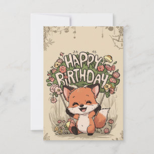 Carte Jolie Renard Enchanted Anniversaire