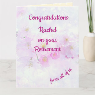 Carte Jolie retraite Florale personnalisée
