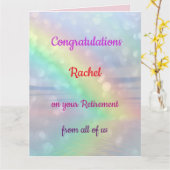 Carte Jolie retraite personnalisée Rainbow (Fleur jaune)