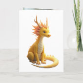 Carte Jolie rose Dragon Nièce 9e anniversaire Salutation (Dos)