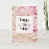 Carte Jolie rose Roses Blanches (Devant)