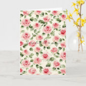 Carte Jolie rose Roses Floral Mariage Amour (Fleur jaune)