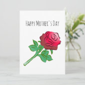 Carte Jolie Rose Rouge (Debout devant)