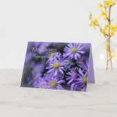 Carte Jolie Soft Purple Aster Fleurs Sympathie (Fleur jaune)
