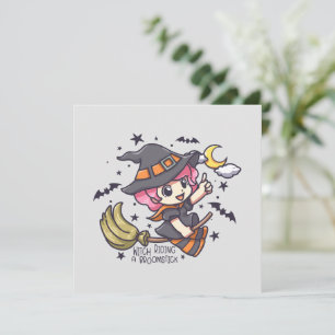 Carte Jolie Sorcière À Brouillard