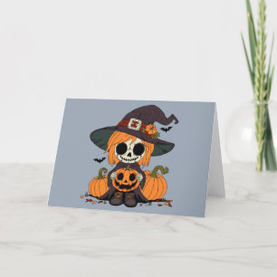 Carte Jolie sorcière d'automne