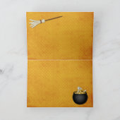 Carte Jolie sorcière d'halloween (Intérieur)