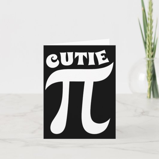 Carte Jolie tarte drôle Pi jour professeur de mathématiq (Devant)