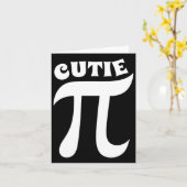 Carte Jolie tarte drôle Pi jour professeur de mathématiq (Fleur jaune)