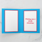 Carte Jolie tortue de Noël avec coquille fleurie (Intérieur)