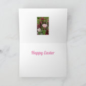 Carte Jolie Tulipe rose Photographie Florale Pâques (Intérieur)
