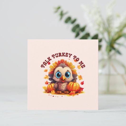 Carte Jolie Turquie et feuillage d'automne (Debout devant)