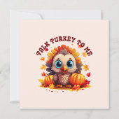 Carte Jolie Turquie et feuillage d'automne (Devant)