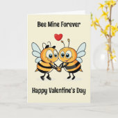Carte Jolies Abeilles Saint-Valentin (Fleur jaune)