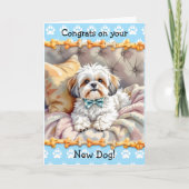 Carte Jolies Félicitations pour votre nouveau chien (Devant)