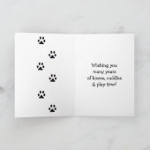 Carte Jolies Félicitations pour votre nouveau chiot  (Intérieur)