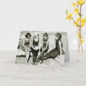 Carte Jolies filles, années 20 (Fleur jaune)