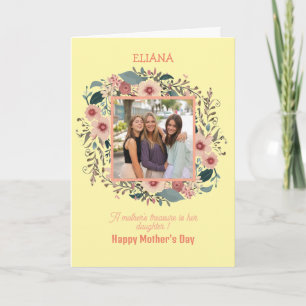 Carte Jolies Fleurs Citation Mère Fille Photo Fête des M