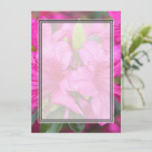 Carte jolies fleurs d'azalée rose (Debout devant)