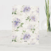 Carte Jolies fleurs de lavande violette (Dos)