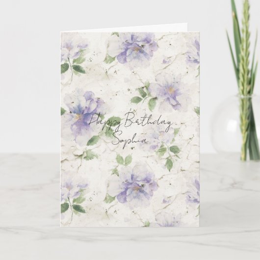 Carte Jolies fleurs de lavande violette (Devant)