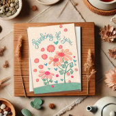 Carte Jolies fleurs de penser à vous Simple Inspirivité