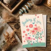 Carte Jolies fleurs de penser à vous Simple Inspirivité