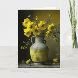 Carte Jolies Fleurs Jaunes   Joyeux Anniversaire