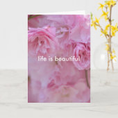 Carte Jolies Fleurs Roses (Fleur jaune)