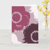 Carte Jolies Fleurs Roses (Fleur jaune)