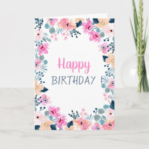 Carte Jolies Fleurs Roses de Jardin