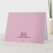 Carte Jolies fleurs roses Joyeux art floral d'anniversai (Dos)