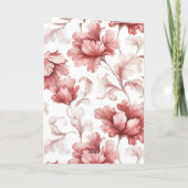 Carte Jolies Fleurs Rouges Chic Anniversaire (Dos)