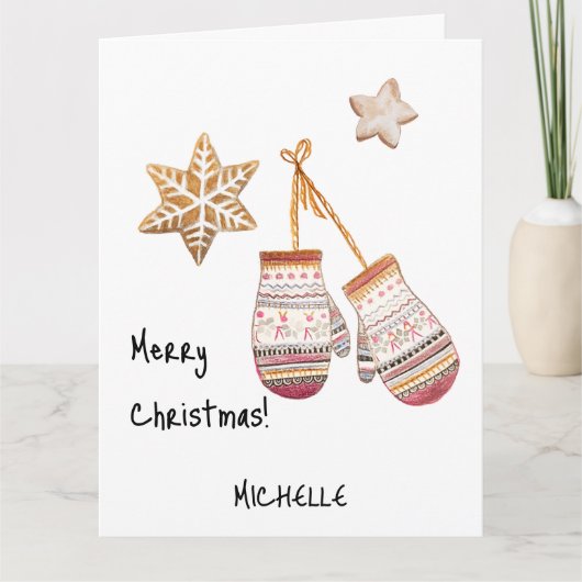 Carte Jolies Illustrations Rustiques de Style Aquarelle (Devant)