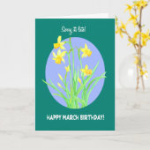 Carte Jolies jonquilles Belvédère Mars Anniversaire (Fleur jaune)