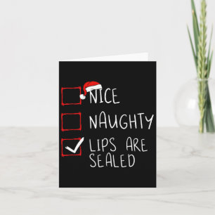Carte Jolies Lèvres Naughty Sont Scellées Liste De Noël