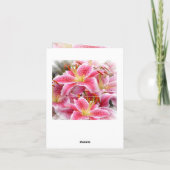 Carte Jolies Lis Stargazer Merci Ami Chrétien (Dos)