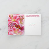 Carte Jolies Lys Stargazer Merci Ami Chrétien (Intérieur)