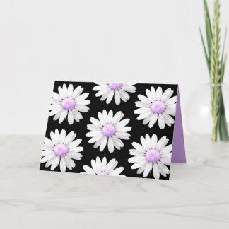 Carte Jolies Marguerites Violettes Pointillées (personna