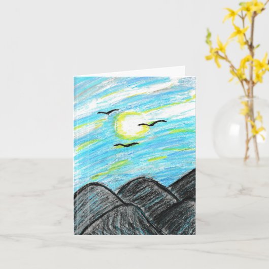 Carte Jolies Montagnes (Fleur jaune)