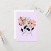 Carte Jolies Pétales (Devant/Arrière en situation)