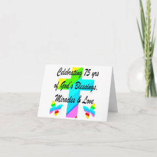 CARTE JOLIMENT PERSONNALISÉ 75E ANNIVERSAIRE CONCEPTION