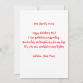 Carte Jolis Ballons en Forme de Cœur Rouge Rose pour la  (Dos)